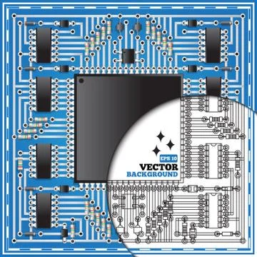 The electronic board. Stock Illustration