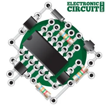 The electronic board. Stock Illustration