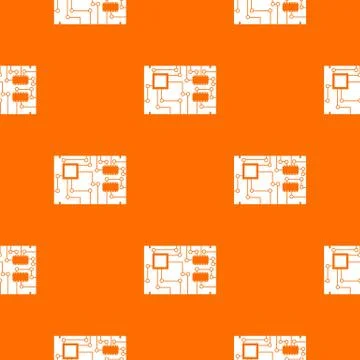 Electronic board pattern seamless Stock Illustration