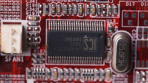 Electronic board sparks exploding computer chip Stock Footage 56262211
