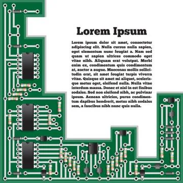 The electronic board on a on a white background. Stock Illustration