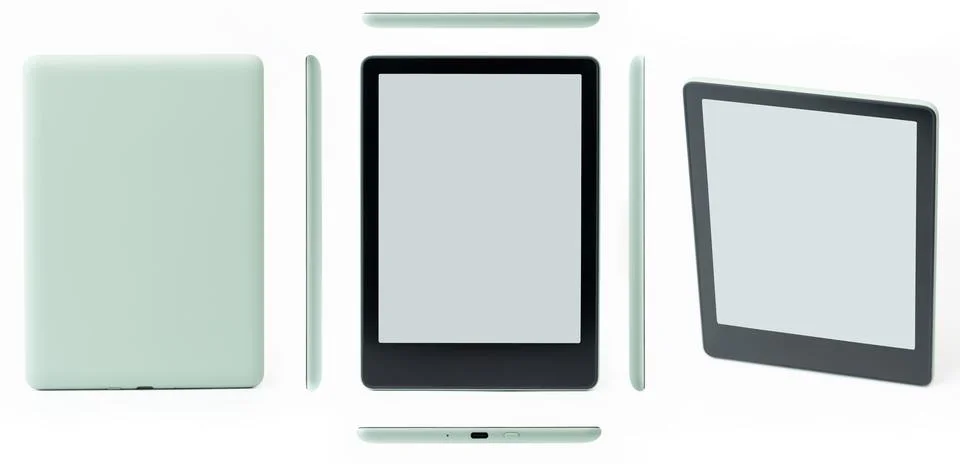 Electronic book different view Stock Photos