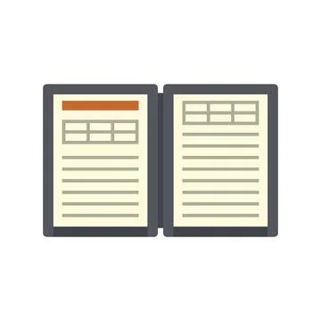 Electronic book estimator icon flat isolated vector 스톡 일러스트