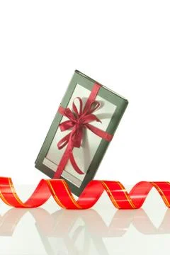 Electronic book reader against white background Stock Photos