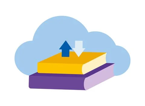 Electronic books in cloud computing Иллюстрация