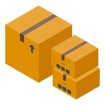 Electronic box stack icon isometric vector. Mall store Illustrazione stock