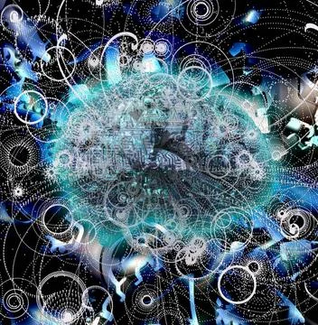 Electronic Brain Abstract composition. Electronic Brain Copyright: xZoonar... Foto stock