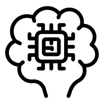 Electronic brain representing artificial intelligence and machine learning Stock Illustration