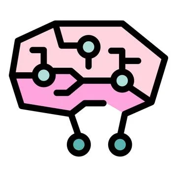 Electronic brain representing artificial intelligence and machine learning Stock Illustration