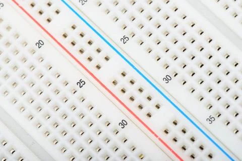 Electronic breadboard for education Foto stock