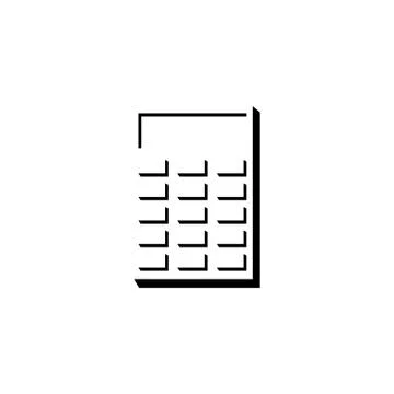 Electronic Calculator Flat Vector Icon Stock Illustration
