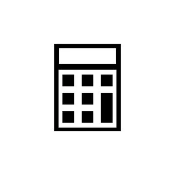Electronic Calculator Flat Vector Icon Stock Illustration