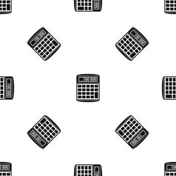 An electronic calculator pattern seamless black Illustrazione stock