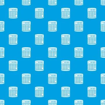 An electronic calculator pattern seamless blue Illustrazione stock