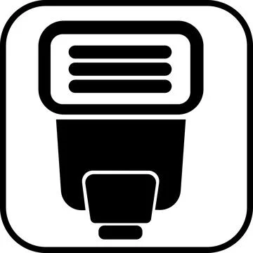 Electronic camera flash speedlight speedlite icon Stock Illustration