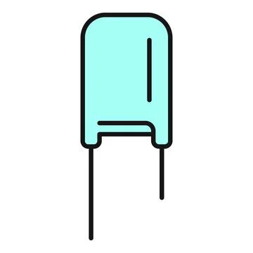 Electronic capacitor component creating circuit diagram for technology Stockillustratie