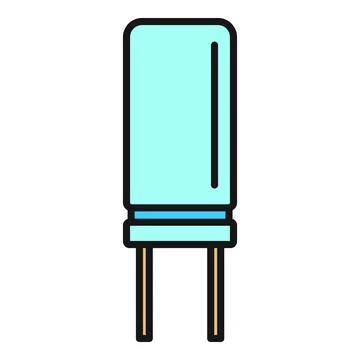Electronic capacitor component creating electrical circuit hardware イラスト素材
