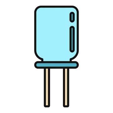 Electronic capacitor component generating power for circuitry Stockillustratie