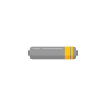 Electronic capacitor icon flat vector. Component resistor 库存插图