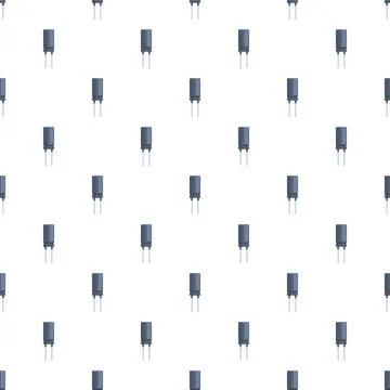 Electronic capacitors creating a seamless technical pattern background Stock Illustration