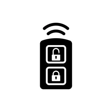 Electronic Car Remote Key, Immobilizer. Flat Vector Icon illustration. Simple Stock Illustration