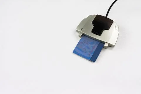 Electronic card reader for digital identification of people Stock Photos