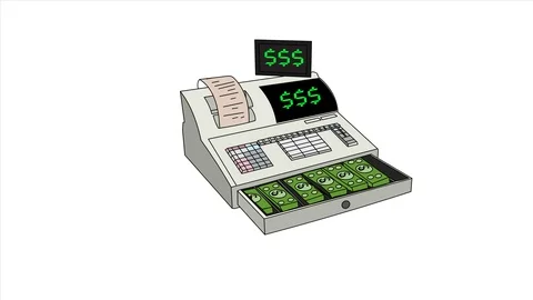 Electronic Cash Register Machine Stock Footage 111851818