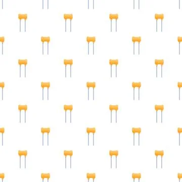 Electronic ceramic capacitors forming a repeating pattern 库存插图