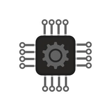 Electronic chip, abstract vector design by ESP10 Stock Illustration