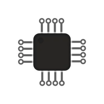 Electronic chip, abstract vector design by ESP10 Stock Illustration