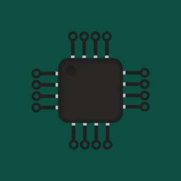 Electronic chip, abstract vector design by ESP10 Stock Illustration