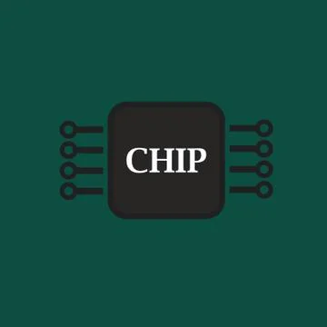 Electronic chip, abstract vector design by ESP10 Stock Illustration