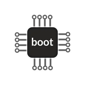 Electronic chip boot, abstract vector design by ESP10 Stock Illustration
