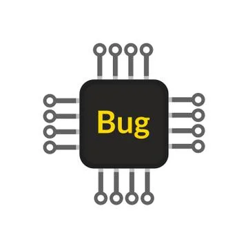 Electronic chip bug, abstract vector design by ESP10 Stock Illustration