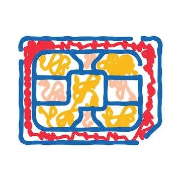 Electronic chip card design for secure transactions Stock Illustration