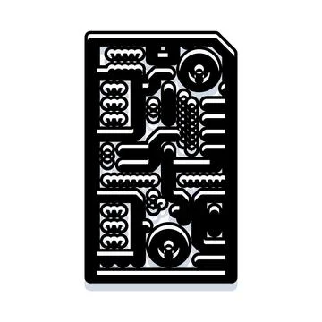 Electronic chip circuit board hardware technology concept Stock Illustration