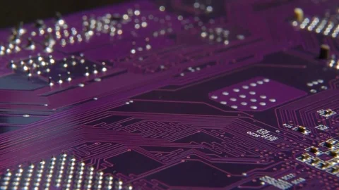 Electronic chip close-up Stock Footage 76133821