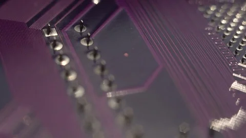 Electronic chip close-up Stock Footage 76137514