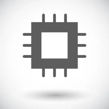 Electronic chip flat icon 2 스톡 일러스트