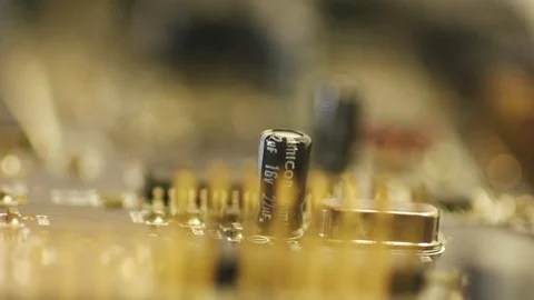 Electronic chip Macro shot Technology background. Stock Footage 75741276