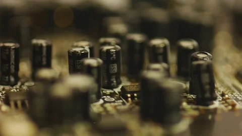 Electronic chip Macro shot Technology background. Stock Footage 75742171