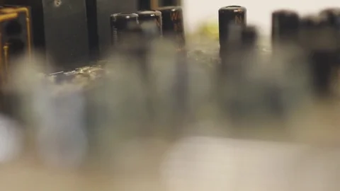 Electronic chip Macro shot Technology background. Stock Footage 75742837