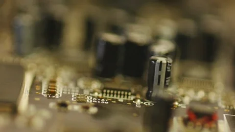 Electronic chip Macro shot Technology background. Stock Footage 75743186