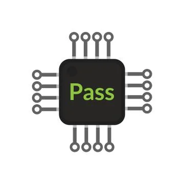 Electronic chip pass, abstract vector design by ESP10 Stock Illustration
