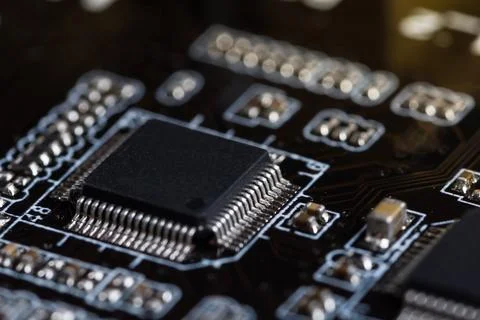 Electronic chip Stock Photos