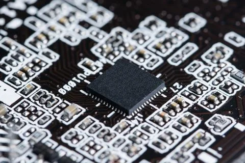 Electronic chip Stock Photos