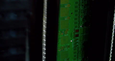 Electronic chip production close-up. Stock Footage 332851479