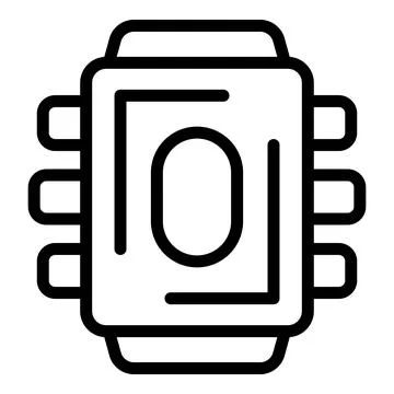 Electronic chip representing computing power and digital technology Stock Illustration