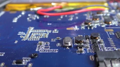 Electronic chip. tablet inside Stock Footage 82695396