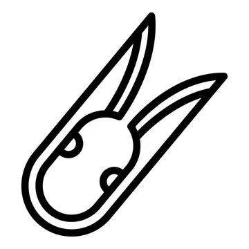 Electronic cigarette clamp icon, outline style Illustration